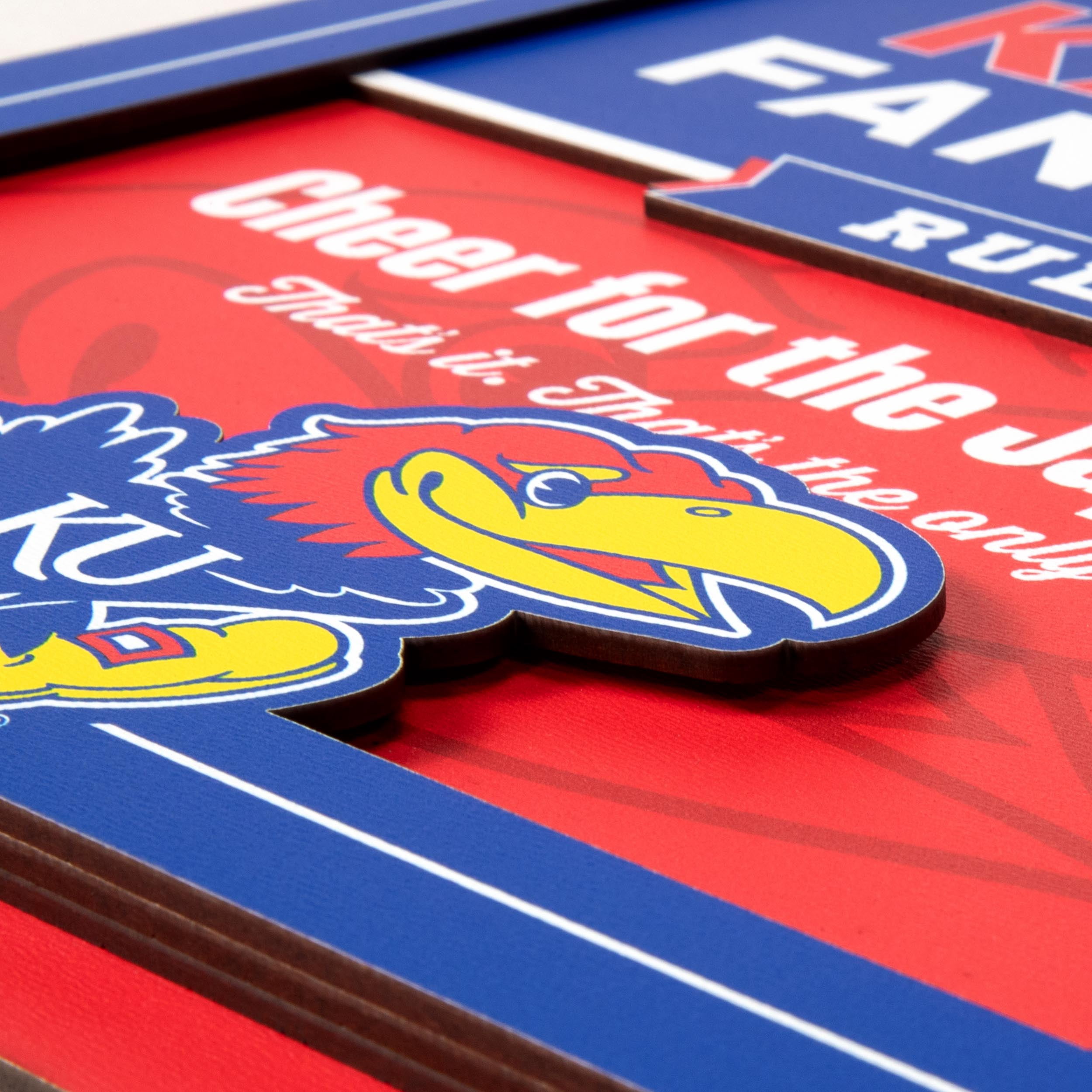 YouTheFan NCAA Kansas Jayhawks Fan Rules 3D Wall Art