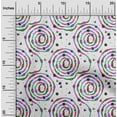 thumbnail image 2 of oneOone Georgette Viscose Green Fabric Abstract Circle Fabric For Sewing Printed Craft Fabric By The Yard 42 Inch Wide, 2 of 4