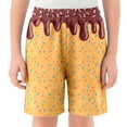 thumbnail image 2 of BloomJoy Big Kid 2-14T Ice Cream Shorts Baseball Boy Summer Preppy Boy Swim Trunks Toddler Beach Board Shorts with Pockets 11-12 Years Coffee Summer Shorts, 2 of 5