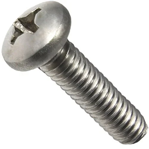 8-32 X 1/2" Pan Head Machine Screws Phillips Drive Stainless Steel Qty 25