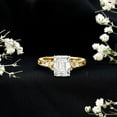 thumbnail image 6 of Rosec Jewels Moissanite Emerald Cut Engagement Ring 2 Ct - 7X9 mm - Celtic Knot Ring - D-VS1 Quality Certified, 18K Yellow Gold, US 6.00, 6 of 9