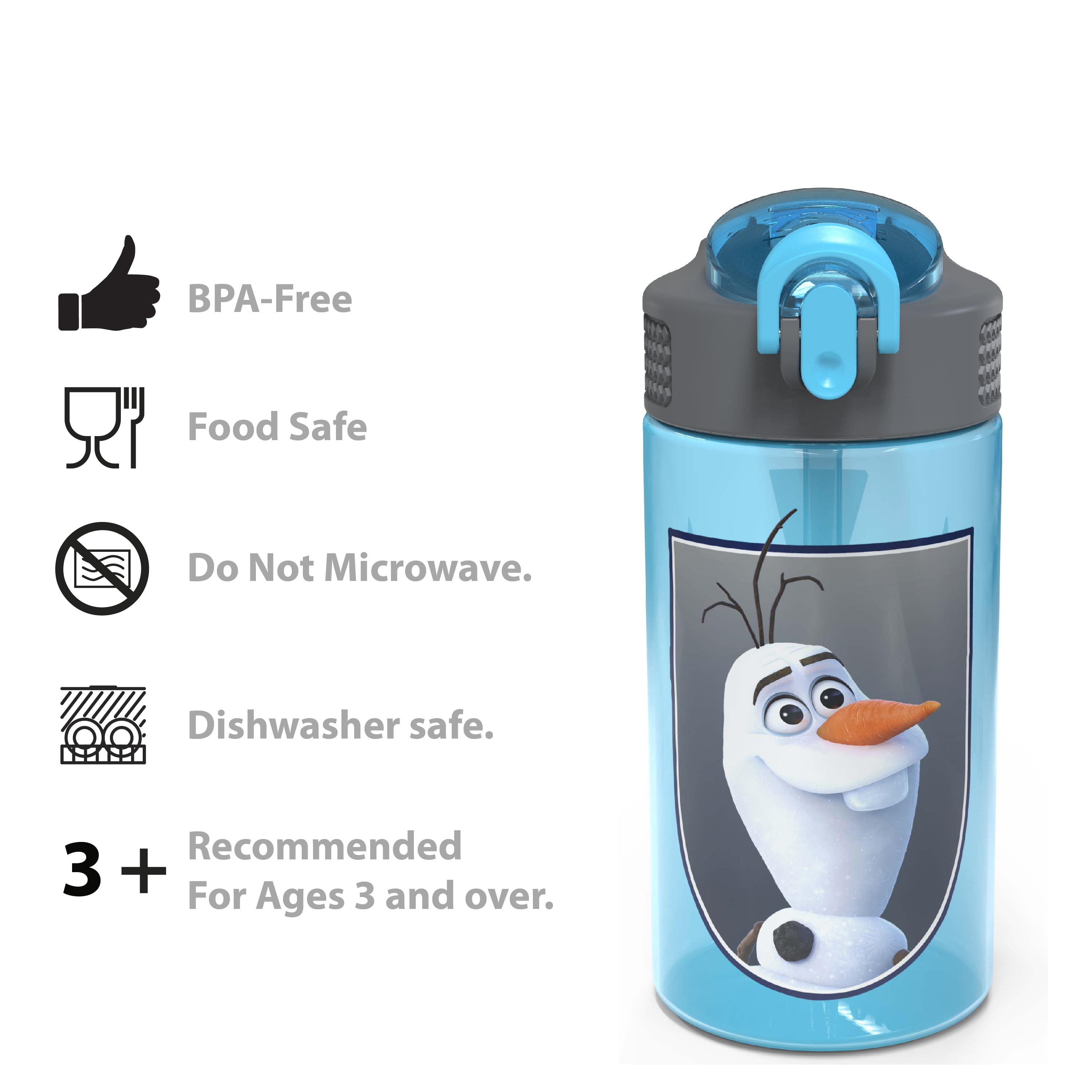 Zak Designs B Tritan Plastic Light Saber Water Bottle with Screw-on Lid,  BPA-Free and Break Resistant, 21.5 oz, Blue, 0, Lightsaber