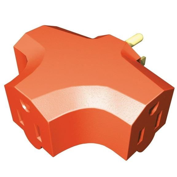 1 Wall tap Power AC 125V/15A/1875W 1 plug to 3-Outlet sockets Converter Heavy Duty Adapter