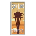 thumbnail image 4 of Stupell Industries Sky Line Seattle Coffee Company Cappuccino Saucer Tower, 10 x 24, Design by Daphne Polselli, 4 of 5