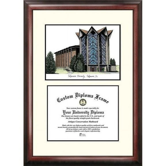 Campus Images IN991V Valparaiso University ''Scholar'' Lithograph and Diploma Frame