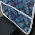 thumbnail image 3 of Modern Microwave Oven Cover, Pineapple Pattern Exotic Fruit in Digital Watercolor Illustration, Water Resistant Organizer with Pockets for Kitchen, 36" x 12", Night Blue Turquoise, by Ambesonne, 3 of 4
