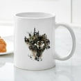 thumbnail image 3 of CafePress - Watercolor Wolf Mountain Art Mugs - 11 oz Ceramic Mug - Novelty Coffee Tea Cup, 3 of 4