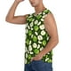 thumbnail image 3 of Fotbe Green Fruit Men's Camiseta sin Mangas Estampada para Hombres, Playera Casual para Gimnasio, Entrenamiento, Playa-Medium, 3 of 7