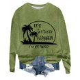 thumbnail image 3 of Wxolcjlv Women's Island Text Print Sweatshirt Crew Neck Cut Sweatshirts, 3 of 3