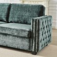 thumbnail image 5 of Pull Out Sofa Bed, 2-in-1 Convertible Sleeper Couch with Mattress Full Size, 81" Chenille Loveseat Sleeper Sofa Bed, Modern Love Seat for Living Room, Apartment, Small Spaces, Peacock Green, 5 of 9