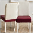 thumbnail image 3 of Shisuyan Housse de Chaise Facile à Nettoyer Cuir Pu Rouge Foncé 1Ensemble 17.7X17.7X4.7In, 3 of 9