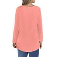 thumbnail image 5 of Fantaslook Womens Tops Dressy Casual Pleated Blouses V Neck Long Sleeve Shirts Fall Tunic Tops, 5 of 8