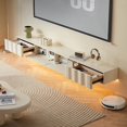thumbnail image 3 of Designer Suspended TV Stands Nordic Living Room Furniture Home Wood TV Cabinet Creative Wall-mounted Storage Cabinet Furniture My Lux Decor Round, 3 of 15