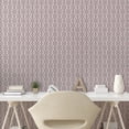 thumbnail image 2 of Ambesonne, Ethnic Peel & Stick Wallpaper for Home, East Square Pattern Grunge, 13"x100", Purpleblue White, 2 of 5