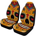 thumbnail image 1 of Juego de 2 Fundas de Asiento de Coche ABPHQTO Sugar Skull Lace Universal, 1 of 3