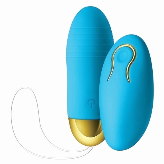 Revel Winx Rechargeable Silicone Bullet Vibrator with Remote Control, Blue