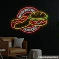 thumbnail image 2 of Glowneon Hamburger Hotdog Neon Sign, Fast Food Led Sign, Burger Decor Store, Fast Food Neon Light, 2 of 5