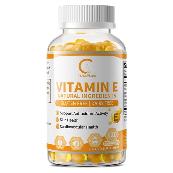 Vitamin E Capsules,1000 IU Mixed Tocopherols, Antioxidant Protection & Immunity Boost Supplement, 120 Softgels