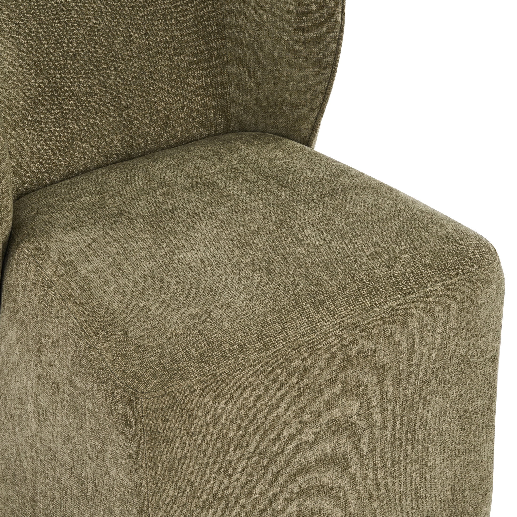 Christopher Knight Home 7-Piece Modern Dining Set, 90" Table with Upholstered Chairs, Light Ash+Olive Green
