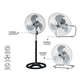 thumbnail image 2 of Ventilador de 18" pedestal, piso pared con 3 velocidades, 2 of 8
