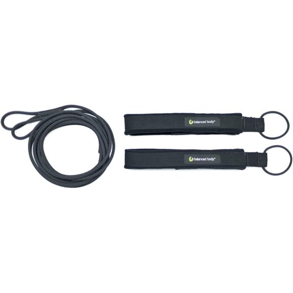Balanced Body Rope and Padded Loop Kit, Standard, Noiseless Attachment Points, Hand and Foot Handles for Pilates Reformer