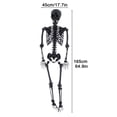 thumbnail image 5 of AQQW Halloween Skeleton Decoration, 5.4ft Poseable Life-Size with Glowing Eyes, Suitable for Cemetery, Haunted House, Pirate Theme and Other Holiday Props Decoration - Indoor/Outdoor Use (Black), 5 of 8