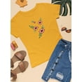 thumbnail image 3 of Vintage Flower Embroidery T-Shirt Women -Image by Shutterstock, Female Small, 3 of 4