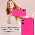 thumbnail image 2 of for iPhone 11 Case with 2 Pack Screen Protector,Liquid Silicone Soft Gel Rubber Slim Cover with Microfiber Cloth Lining Cushion Shockproof Phone Case for iPhone 11 6.1", Hot Pink, 2 of 8