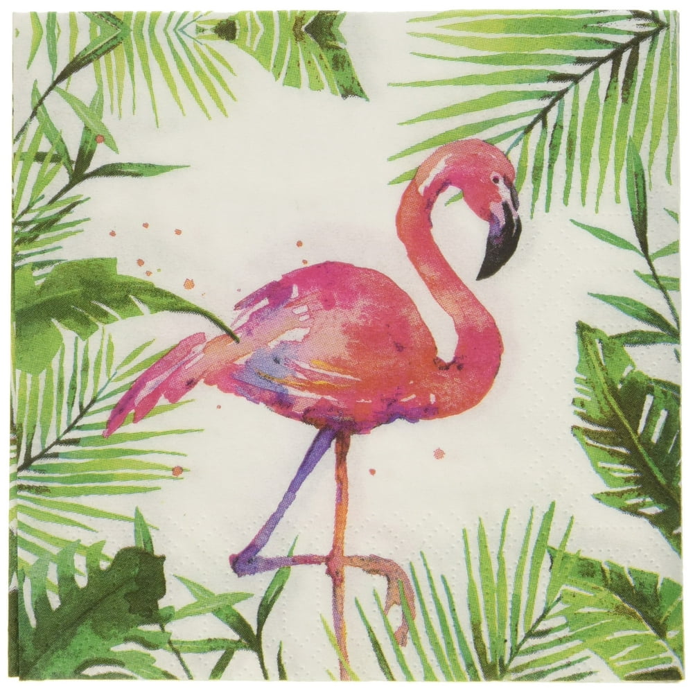Paperproducts Design PPD 1252707 Tropical Flamingo Beverage/Cocktail ...