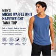 thumbnail image 3 of Men's Micro Waffle Knit Heavyweight Sleeveless Tank Top (S-3XL), 3 of 7