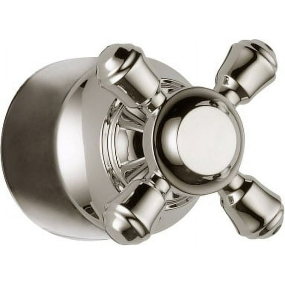 Delta H595PN Metal Cross Handle Kit - Transfer Valve, Polished Nickel