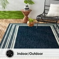 thumbnail image 6 of Nicole Miller New York Patio Country Layla Modern Border Indoor/Outdoor Area Rug, Navy Blue/Ivory , 5'2"x7'2", 6 of 9