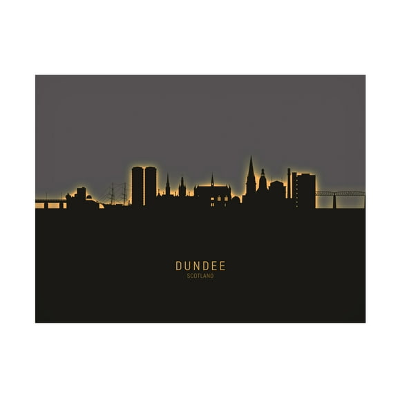 Michael Tompsett 'Dundee Scotland Skyline Glow II' Canvas Art