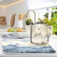 thumbnail image 5 of Dish Drying Mat Watercolor Mountain Landscape Absorbent Dry Mats for Dishes Draining Pad for Kitchen Countertop 18" x 24", 5 of 7