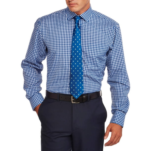ONLINE - Big Men's 3-Piece Long Sleeve Plaid Shirt, Tie and Bow Tie Set ...