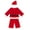 Red, variant on DPOIS Little Unisex Kids Santa Outfits Costume Tops Pants Hats Sets Christmas Dress Up