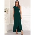 thumbnail image 3 of Vestido formal largo FQA para mujer, vestido de noche de cóctel negro, 3 of 6