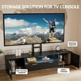 thumbnail image 2 of LUCKLIIFE 63“ TV Stand with Mount with 2 Drawers and LED Lighting, for TVs up to 70", Black, 2 of 6