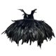 thumbnail image 5 of Capa gótica de plumas artificiales para hombrera, bufanda para disfraz de cosplay, plumas falsas Negro, 5 of 9