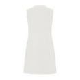 thumbnail image 4 of Maxi Dresses for Women 2025, Women's Summer Sleeveless Mini Dress Casual Bow Crewneck Loose Knit Tank Dresses With Pockets(White,XXL), 4 of 5