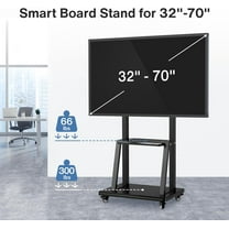 OmninexHub TV Stand With Wheels, Height Adjustable Mobile TV Cart for 32-70 Inch TV Screens Up To 176.37 Lbs, Swivel Mount Portable TV Stand With Helf for Living Room And Office