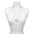 thumbnail image 3 of Delight Jewelry Silvertone 3-D Frosted Blue Resin Ornament with Crystals Let Things Go Fall Zoey Charm Necklace, 28", 3 of 4