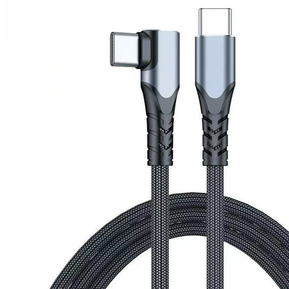 Type C Charging Cable Right Angle 100W Fast Charging Data Transfer Cable Wire