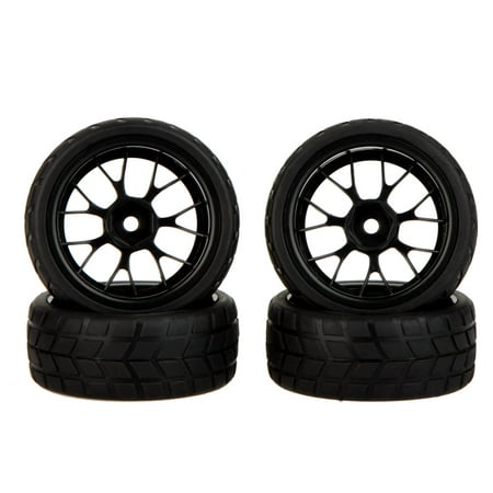 GoolRC 4Pcs High Performance 1/10 Rally Car Wheel Rim and Tire 20101 for Traxxas HSP Tamiya HPI Kyosho RC (Best Auto Tires For The Money)