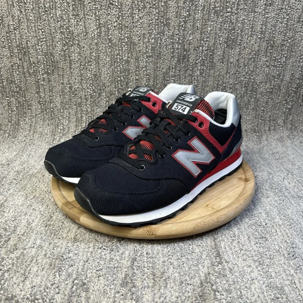 New Balance 574 Jetsetter Men’s Size 8 Casual Sneakers Black Red White ML574JTR