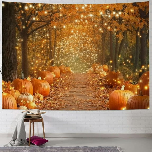 Fenyluxe Fall Photography Backdrop Thanksgiving Party Supplies Autumn Pumpkin Friendsgiving Background Decor Photo Booth Props 40x30inch