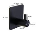 thumbnail image 4 of Ganchos para colgar toallas de cocina sin perforación, soporte de baño montado en la pared (negro) Wdftyju Libre de BPA, 4 of 7