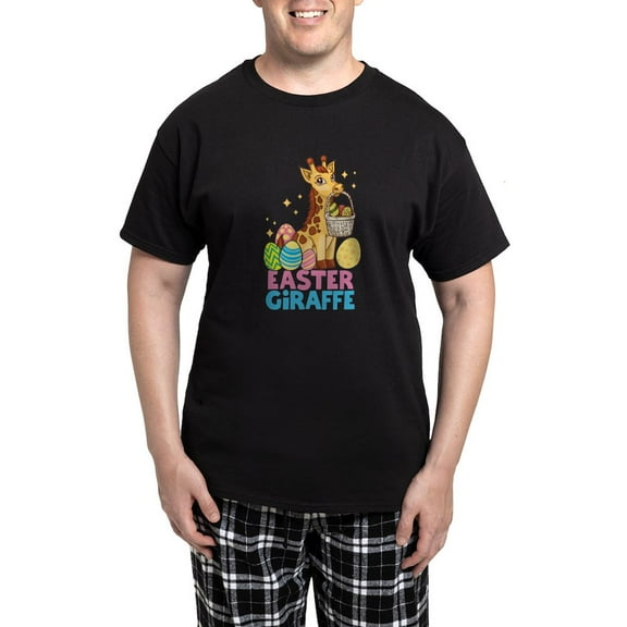 CafePress - Cute Giraffee Easter Egg Basket Boys Girls Pajamas - Men's Dark Loose Fit Cotton Pajama Set