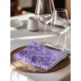 thumbnail image 6 of Vintage Purple Cloth Napkins Set of 6 Reusable Dinner Napkins, Retro Botanical Abstract Art Cocktail Napkin Washable Table Napkins for Wedding/Holiday Party/Baby Shower 20"x20", 6 of 7