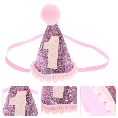 GOOHOCHY  Infant First Birthday Hat Newborn 1st Baby Headbands Boy Hats